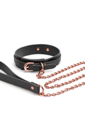 Bondage Couture - Collare e guinzaglio - Nero