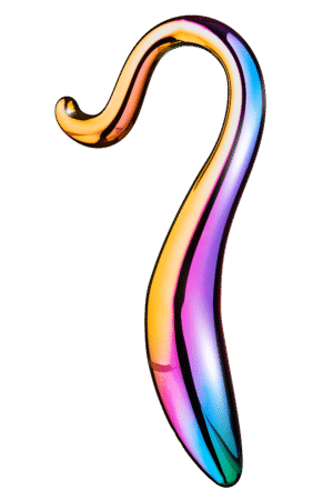 DILDO CURVO ELEGANTE IN VETRO GLAMOUR