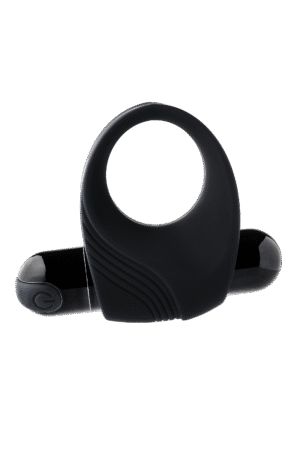 ANELLO PER IL PENE VIBRANTE RAMROD CON GRANDE PROIETTILE NERO