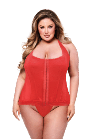 BACI BUSTIER RED