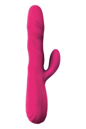 VIBRATORE ROTATORE CON STIMOLATORE CLITORIDEO NYX FUCHSIA