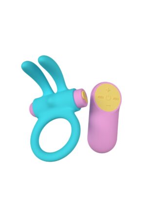 ANELLO VIBRANTE RINY CON CONTROLLER USB IN SILICONE BLU