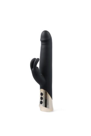 VIBRATORE RICARICABILE A FORMA DI CONIGLIO TEDDY CON DILDO GIREVOLE