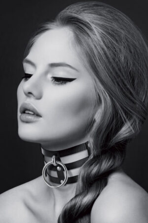 Bijoux Pour Toi - Collare a Fasce con Anello - Nero