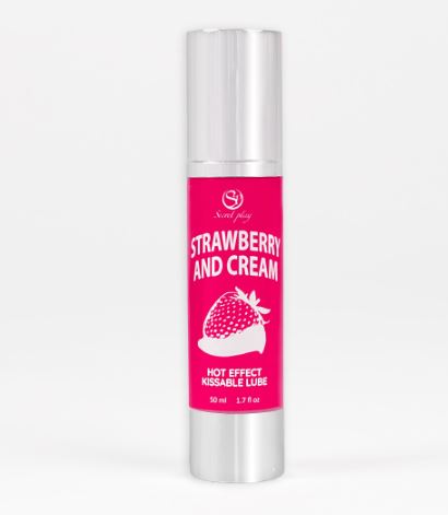 Secret Play - Lubrificante Kissable Effetto Riscaldante - Fragola e Panna - 50 ml