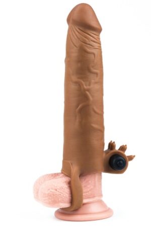 Manicotto vibrante per pene Pleasure X-Tender n. 5 marrone