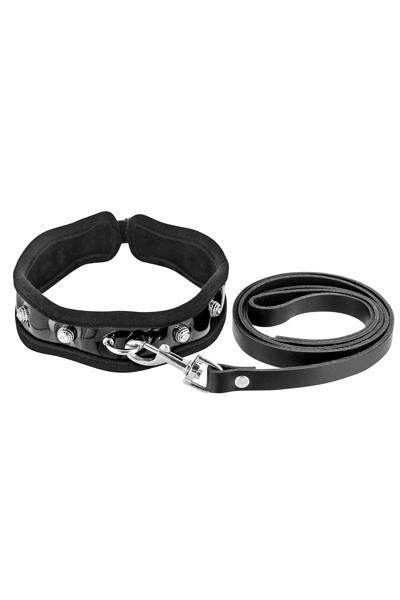 FETISH TENTATION PREMIUM COLLARE NERO CON GUINZAGLIO