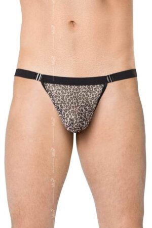 Perizoma uomo 4528 - pantera grigia {} Taglia unica