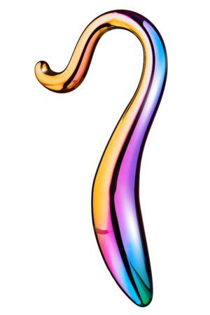 DILDO CURVO ELEGANTE IN VETRO GLAMOUR