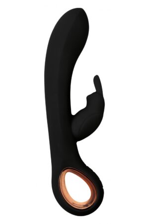 VIBRATORE PUNTO G CON STIMOLATORE CLITORIDEO NERO BIA