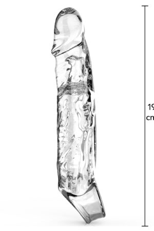 Manicotto di prolunga in TPE grande 19 cm trasparente