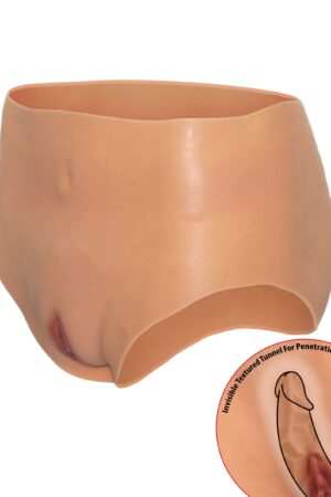 Slip a vita alta con vagina aperta