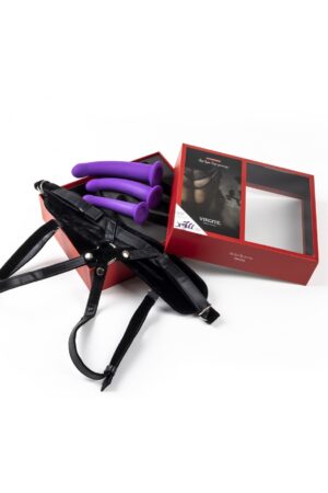 IMBRACATURA CON DILDO VIOLA SET TAGLIE S / M / L