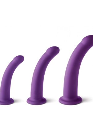 SET DI 3 DILDO TAGLIA S / M / L VIOLA