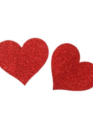 Oh Yeah - Pasties Adesivi con Glitter - Cuore Rosso