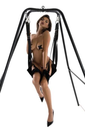 Altalena per amanti con supporto nera
