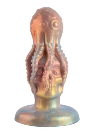 VSC Novelty - Dildo XL in Silicone Multicolor con Glitter Teschio con Polpo - Devilfish