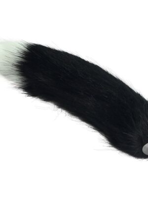 Coda anale in metallo bianco+nero 1