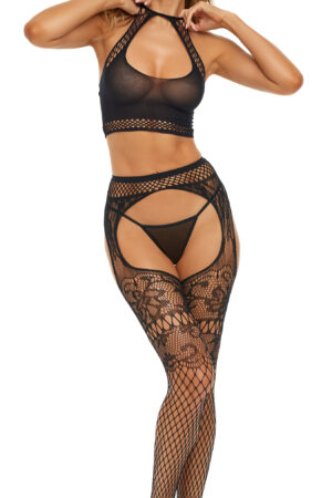 SLIDE YOUR WAY SET REGGISENO HALTER 2 PEZZI NERO, OS