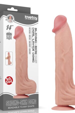 Dildo doppio strato scorrevole da 14'' King Size