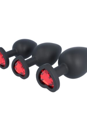 SET SPINA X3 E14 SILICONE CUORE NERO-RUBINO