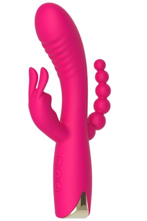 Vibratore triplo Afrodite rosa