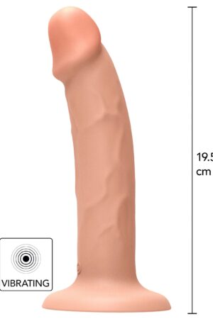 Imbracatura Dong Vibrante Silicone 19,5 cm pelle