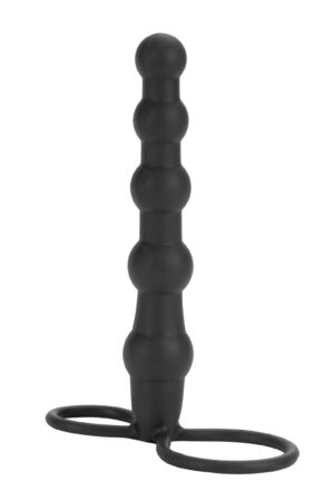 Doppio cavaliere con perline in silicone nero