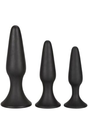 Kit per l'allenamento anale in silicone nero