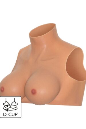 Top corto indossabile per il seno Coppa D pelle
