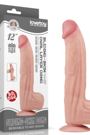 Dildo doppio strato scorrevole da 12'' King Size