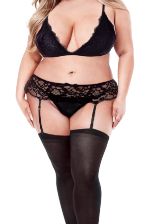 BACI 3 PEZZI REGGISENO, GIARDINIERA E SLIP ECO COMPLETO NERO, QS