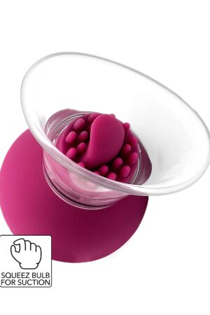 Pompa vibrante e rotante per capezzoli e clitoride viola