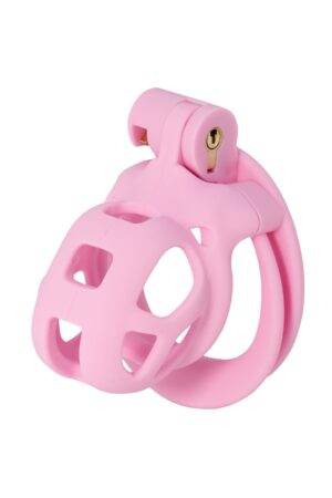 Gabbia per pene e pene rosa extra-corta