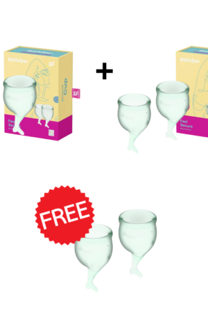 PROMO 2+1 Tester Omaggio - Satisfyer - Feel Secure Coppetta Mestruale - Verde