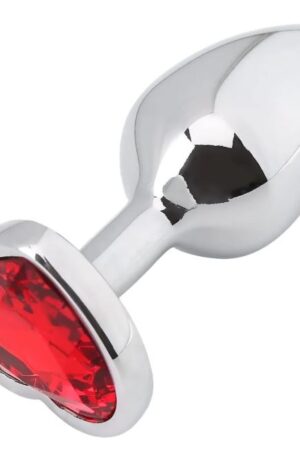 VSC Novelty - Plug Anale con Diamante a Cuore Rosso - S
