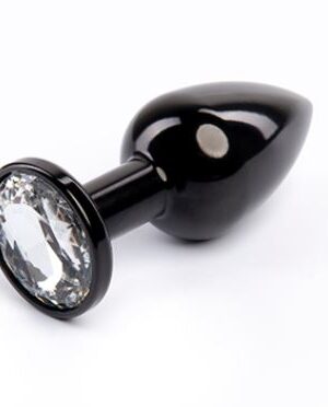 Fantasy Toys - Plug in Metallo Nero con Gioiello Argento - S