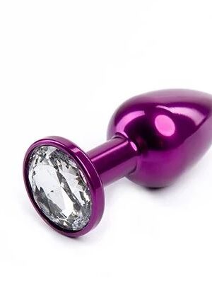 Fantasy Toys - Plug in Metallo Viola con Gioiello Argento - S