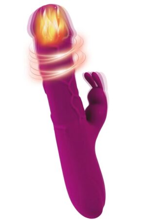 Fantasy Toys - Vibratore Rabbit Realistico Riscaldabile - Viola - Helios