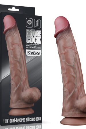 Pene in silicone platino a doppio strato da 11,5''