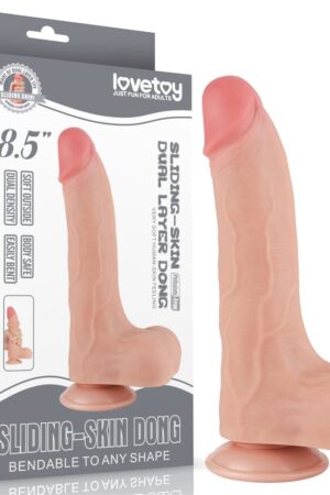Dildo a doppio strato con pelle scorrevole da 8,5'' Flesh II