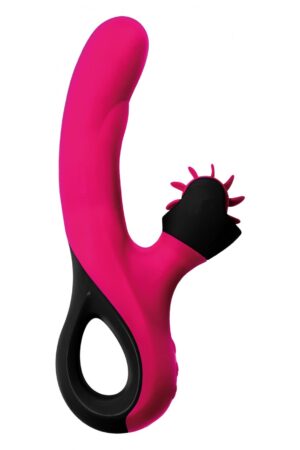 VIBRATORE DYSIS FUCHSIA CON STIMOLATORE CLITORIDEO