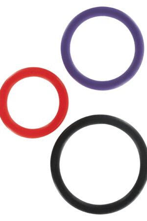 Anelli tripli multicolore 3 pezzi multicolore