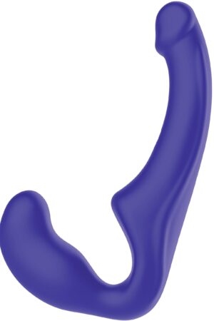 Strap-on senza spalline in silicone 23 cm viola