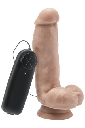 Dildo vibrante in PVC 15 cm pelle