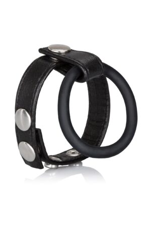 Spargipalle in pelle media nera