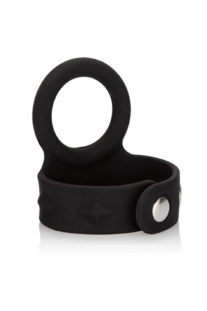 Anello per lo scroto a 3 bottoni, medio, nero