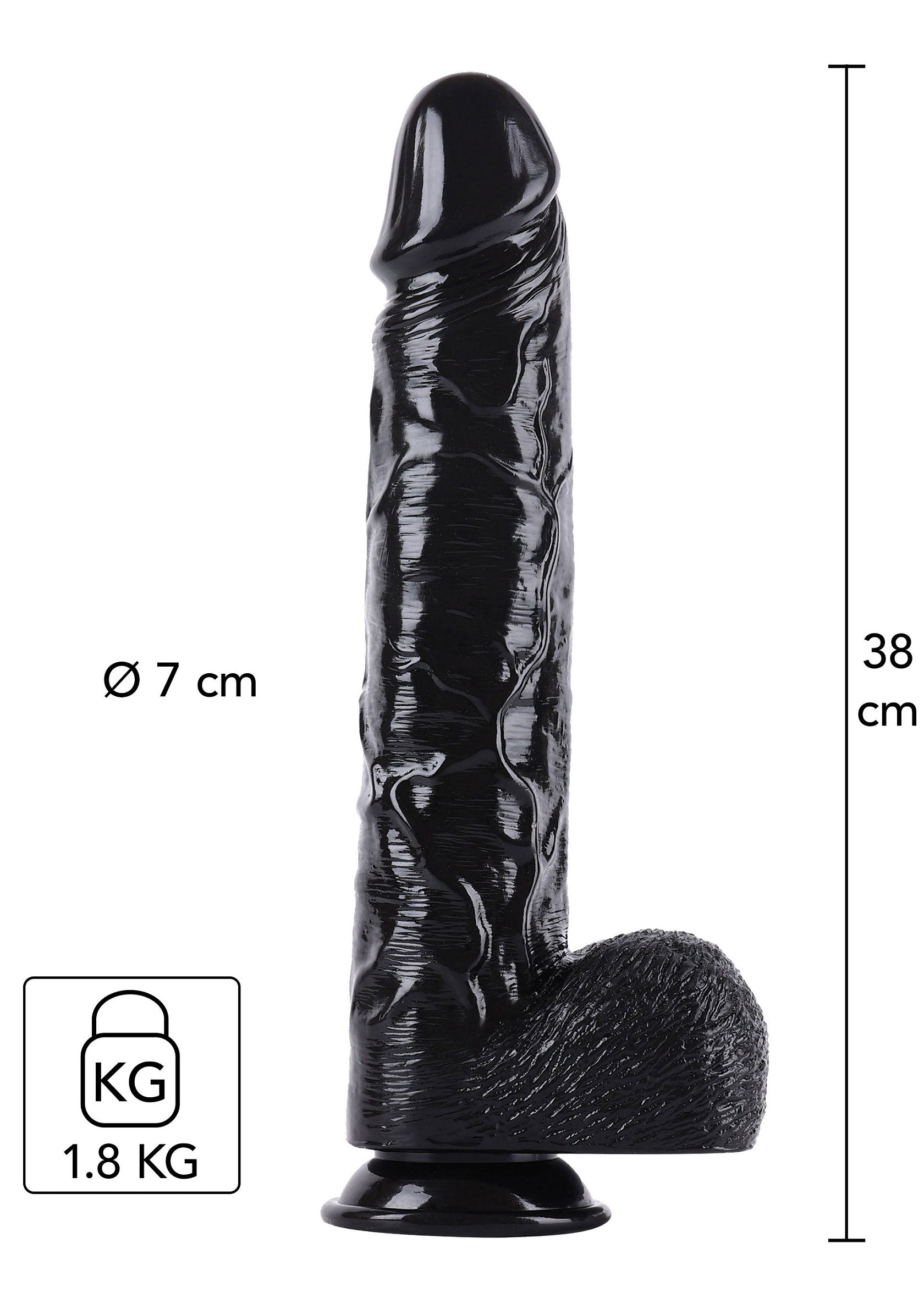 Dong 38 cm nero