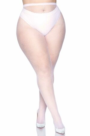 Collant a rete Plus bianco