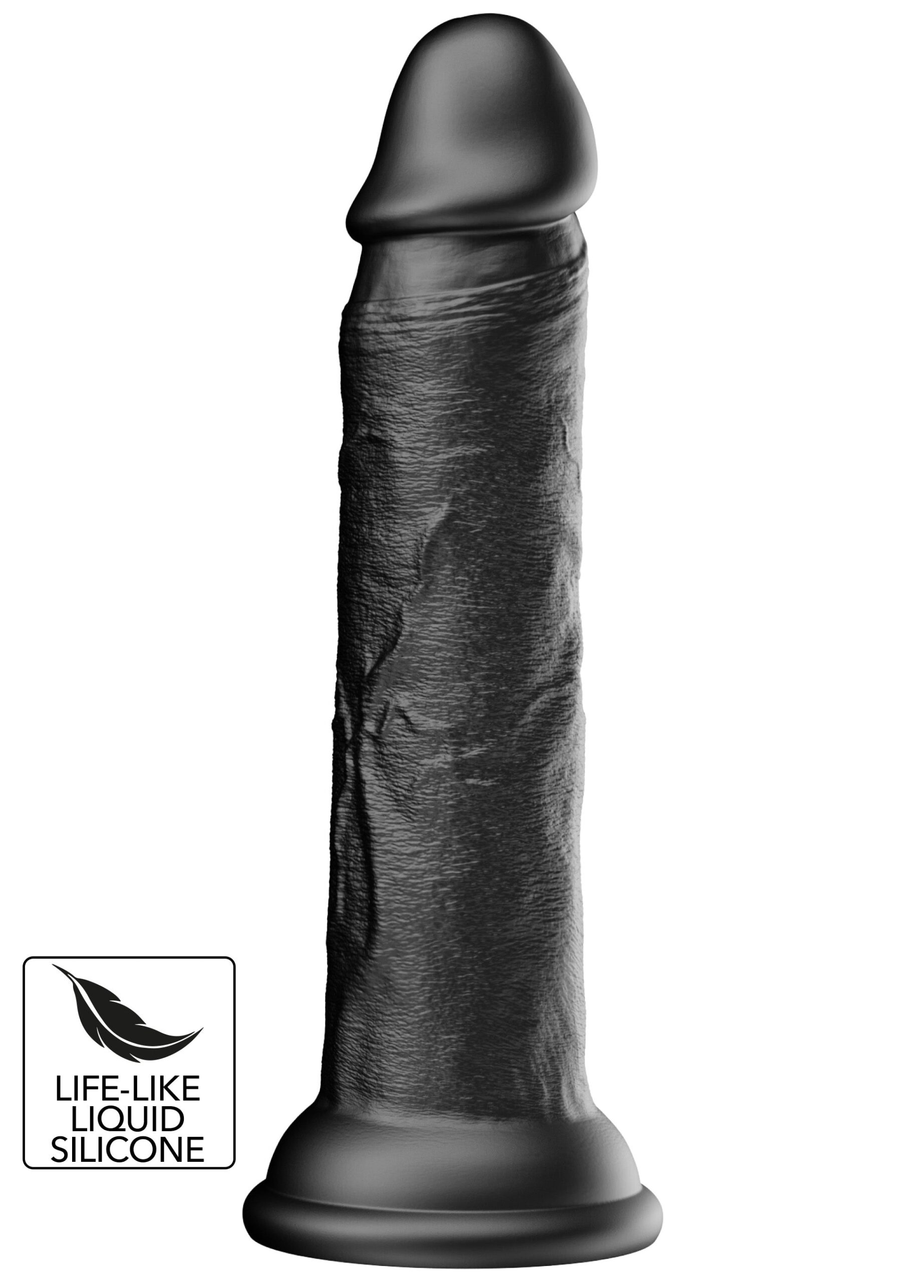 Dildo realistico in silicone liquido 23 cm nero